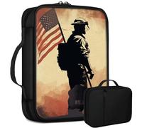 Grand sac biblique avec drapeau soldat pour homme et femme, sac d'église multifonction avec poignée, poche zippée, cadeau chrétien, fournitures d'étude de la Bible