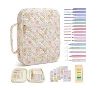 Grand sac biblique pour femme avec accessoires d'études bibliques et poignée de transport, cadeau pour mère et grand-mère, fleur verte