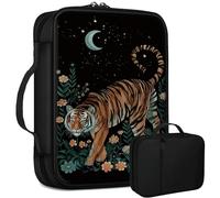 Grand sac biblique Tiger Moon pour homme et femme, sac d'église multifonction avec poignée, poche zippée, cadeau chrétien, fournitures d'étude de la Bible