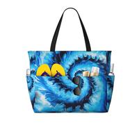 Grand sac cabas de plage psychédélique tie-dye à spirale pour femme, avec fermeture éclair et poche étanche, léger et pliable, idéal pour la salle de sport, les ges, les courses, la natation et le sp