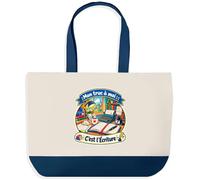 Grand Sac Cabas Fond Bleu Mon truc à moi : C'est l'Écriture Mon truc à moi - Activité | Toile Coton 27 L Poche Intérieure Anses 64 cm | Courses Shopping Plage | Idée Cadeau Écrivain Écrivaine Noël