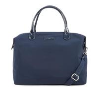Lancaster Paris Sac fourre-tout verni léger à fermeture éclair Bleu foncé/Noir foncé L