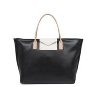 LANCASTER | Maya - Grand Sac cabas Main Noir - Ecru - Nude
