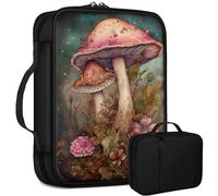 Grand sac de bible en forme de champignons roses pour homme et femme, sac d'église multifonction avec poignée, poche zippée, cadeau chrétien, fournitures d'étude de la Bible