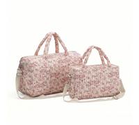Grand sac de Boston rose vintage, adapté pour ranger divers articles de voyage, un accessoire de voyage essentiel comme un sac de toilette, un sac à cosmétiques, un sac de plage, un article essentiel