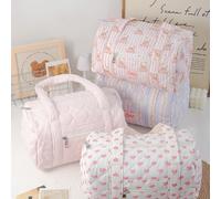Grand sac de Boston rose vintage, adapté pour ranger divers essentiels de voyage, un accessoire de voyage essentiel pour les articles de toilette, les cosmétiques, les sacs de plage, les nécessités de