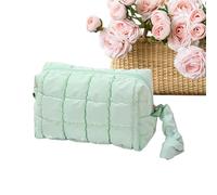Grand Sac de Maquillage pour Femme, Couleur Unie, Sac de Voyage pour Maquillage et cosmétiques, pour mère, Femme, Petite Amie, Lotion pour Sourcils, Fard à paupières, correcteur de Camping, Vert,