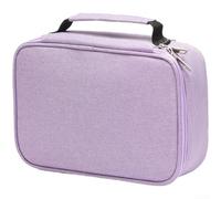 Grand sac de papeterie 72 emplacements 5 niveaux détachables (violet) | Poignée de transport intégrée, design léger, tient dans les sacs à dos, idéal pour les courses scolaires
