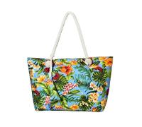 Grand sac de plage imperméable avec fermeture à glissière Sac shopping à bandoulière Fleurs des mers du Sud