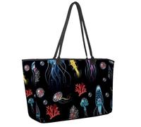 Grand sac de plage pour femme, instruments de musique jazz, violoncelle, tambour, gramophone à motif coloré avec poches, sac à main à bandoulière imperméable, Multicolore 11., 14.5x20.8x5.5in