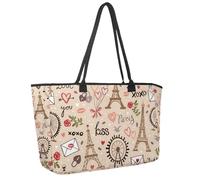 Grand sac de plage pour femme, jolis cônes de crème glacée, animaux, licorne, chats, sac de voyage avec poches, sac à main à bandoulière imperméable, Multicolore 3., 14.5x20.8x5.5in/37x53x14cm