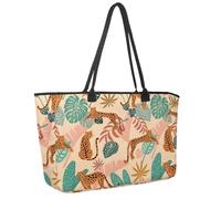 Grand sac de plage pour femme, muselière Kawaii avec joues roses et yeux clignotants, motif arc-en-ciel, sac à main de voyage avec poches, sac à main à bandoulière imperméable, Multicolore 3