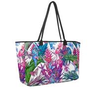 Grand sac de plage pour femme, sac à main à bandoulière imperméable avec poches, motif arbre turquoise, ciel nocturne, Multicolore 3., 14.5x20.8x5.5in/37x53x14cm