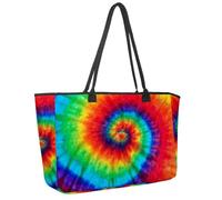 Grand sac de plage pour femme, sac à main à bandoulière imperméable avec poches, motif arbre turquoise, ciel nocturne, Multicolore 12., 14.5x20.8x5.5in/37x53x14cm