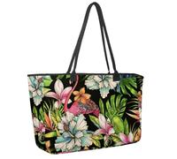 Grand sac de plage pour femme, sac à main à bandoulière imperméable avec poches, motif arbre turquoise, ciel nocturne, Multicolore 7., 14.5x20.8x5.5in/37x53x14cm