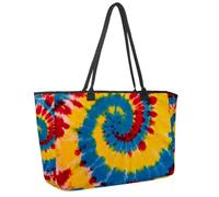 Grand sac de plage pour femme, sac à main à bandoulière imperméable avec poches, motif arbre turquoise, ciel nocturne, Multicolore 10., 14.5x20.8x5.5in/37x53x14cm
