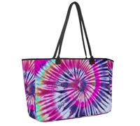 Grand sac de plage pour femme, sac à main à bandoulière imperméable avec poches, motif arbre turquoise, ciel nocturne, Multicolore 14., 14.5x20.8x5.5in/37x53x14cm
