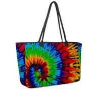 Grand sac de plage pour femme, sac à main à bandoulière imperméable avec poches, motif arbre turquoise, ciel nocturne, Multicolore 13., 14.5x20.8x5.5in/37x53x14cm