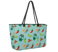 Grand sac de plage pour femme, sac à main étanche avec poches et motif tête de mort Suger Noir, Multicolore 14., 14.5x20.8x5.5in/37x53x14cm