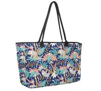 Grand sac de plage pour femme, sac de voyage étanche avec poches Motif tête de mort Suger, Multicolore 5., 14.5x20.8x5.5in/37x53x14cm