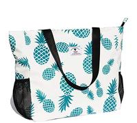 Grand Sac de Plage résistant à l'eau léger 20 Pouces pour Femme Oversize Sac fourre-Tout pour Salle de Sport, Plage, Voyage, Piscine, Yoga, infirmière