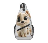 Grand sac de poitrine en forme de chiot aux yeux grands yeux élégant et durable pour les trajets en voyage et les activités de plein air