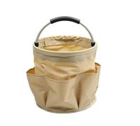 Grand Sac de Rangement 17l, Panier Pliant, fourre-Tout Pique-Nique, Caddie Nettoyage en Plein air avec poignée, à Outils, Fournitures(Khaki)