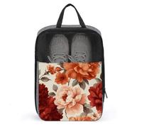 Grand sac de rangement anti-poussière pour chaussures de golf Motif pivoines