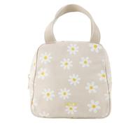 Grand sac de rangement avec compartiments intérieurs - Trousse de toilette de voyage à suspendre et trousse de maquillage - Pour femme, homme et enfant - Certifié GOTS - Point vert - 4 l, beige