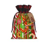 Grand sac de rangement avec cordon de serrage imprimé Merry Christmas