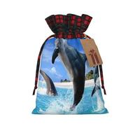 Grand sac de rangement avec cordon de serrage Motif animaux marins