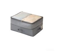 Grand sac de rangement avec couvercle transparent pour une visibilité rapide du contenu. Structure pliable pour un rangement compact lorsqu'il est vide (S gris)