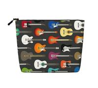 Grand sac de rangement coloré pour guitares acoustiques et cosmétiques, faux chanvre, résistant à l'eau, pochette zippée pour voyage quotidien