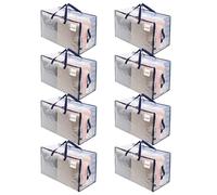 Grand sac de rangement de 102 litres avec couvercle avec poignée et fermeture à glissière, conçu pour le déplacement, stockage de vêtements, articles ménagers et imperméabilisation.