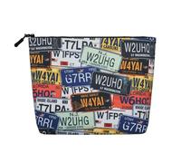 Grand sac de rangement en chanvre pour plaque d'immatriculation, pochette zippée résistante à l'eau pour les voyages quotidiens