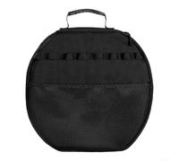 Grand sac de rangement épais pour barbecue de camping de 42 cm, pochette Oxford 600D avec poignée et poche en maille pour la randonnée en plein air (noir)
