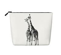 Grand sac de rangement pour cosmétiques en forme de girafe africaine, résistant à l'eau, pochette zippée pour voyage quotidien