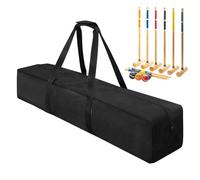 Grand sac de rangement pour croquet, 102 x 24 x 20 cm, sac de rangement de voyage, sac de transport portable pour matériel de jeu, récipient pour bâtons de croquet pour contenir 6 joueurs