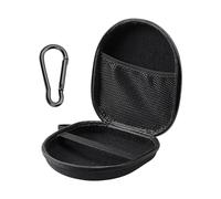 Grand sac de rangement pour écouteurs - Portable, noir, avec boucle en métal - Boîtier anti-pression pour protection de différents types d'écouteurs