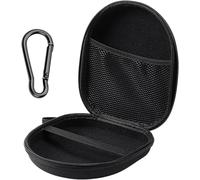 Grand Sac De Rangement Pour Écouteurs-Portable,Noir,Avec Boucle En Métal-Boîtier Anti-Pression Pour Protection De Différents Types D'écouteurs
