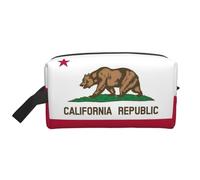 Grand sac de rangement pour maquillage avec imprimé drapeau de l'État de Californie