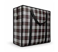 Grand sac de rangement réutilisable 190 g/m² avec fermetures éclair en tissu imperméable 60 x 50 x 25 cm 82 l (noir)
