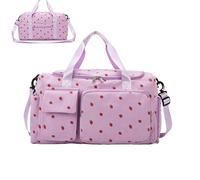 Grand sac de sport avec compartiment à chaussures et sac de séparation humide Sac de gym élégant pour femme Sac de voyage pour l'entraînement, lilas, Voir description, Voir description