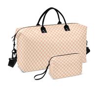 Grand sac de sport avec sangle réglable pour voyage en avion Beige Peach