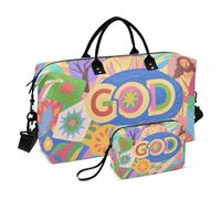 Grand sac de sport coloré avec sangle réglable pour le sport, pliable, motif Dieu de dessin animé mignon