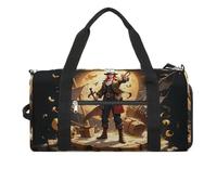 Grand sac de sport étanche pour homme et femme Motif pirate Golden Secret Sea
