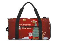 Grand sac de sport imperméable pour homme et femme avec inscription « Merry Christmas and Happy New Year »