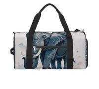 Grand sac de sport imperméable style aquarelle éléphant pour homme et femme