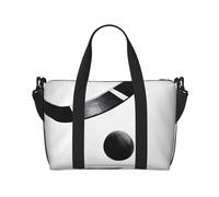 Grand sac de sport, léger, pliable, imprimé, sac de week-end, sac de voyage, sac de voyage, sac de nuit, pour gym, sport, yoga, femme, hockey sur glace, art, noir, taille unique, Noir , Taille unique