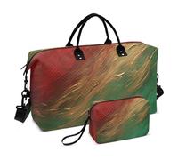 Grand sac de sport rouge et vert Silk Road avec trousse de toilette pour trekking, grande capacité, Route de la soie rouge et verte, 1 size